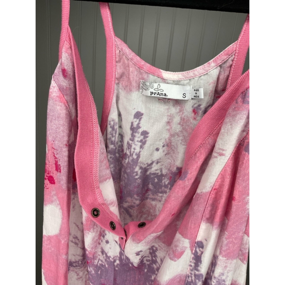 Women's Prana Romper Size S Pink Floral Print Sleeveless Casual - Picture 6 of 6